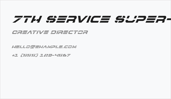 7th Service Super-Italic Business Card