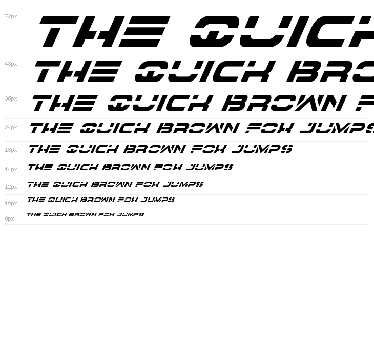 7th Service Super-Italic Waterfall