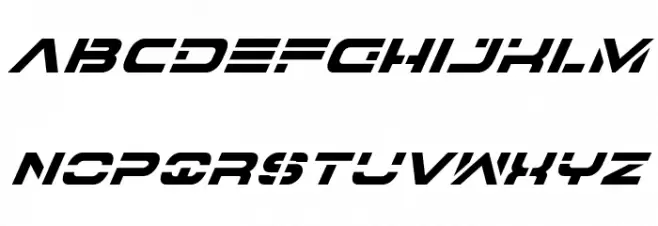 7th Service Super-Italic 字体 小写