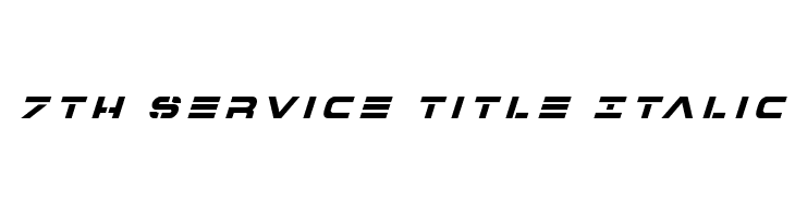 7th Service Title Italic  Descarca Fonturi Gratis