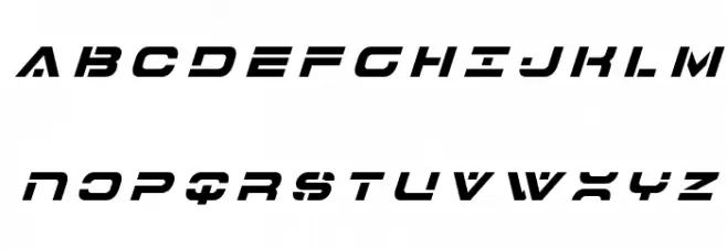 7th Service Title Italic Schriftart Groß