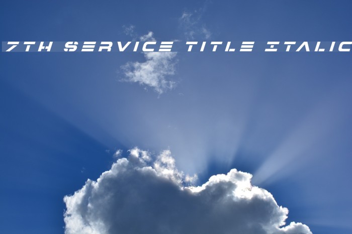 7th Service Title Italic Font examples