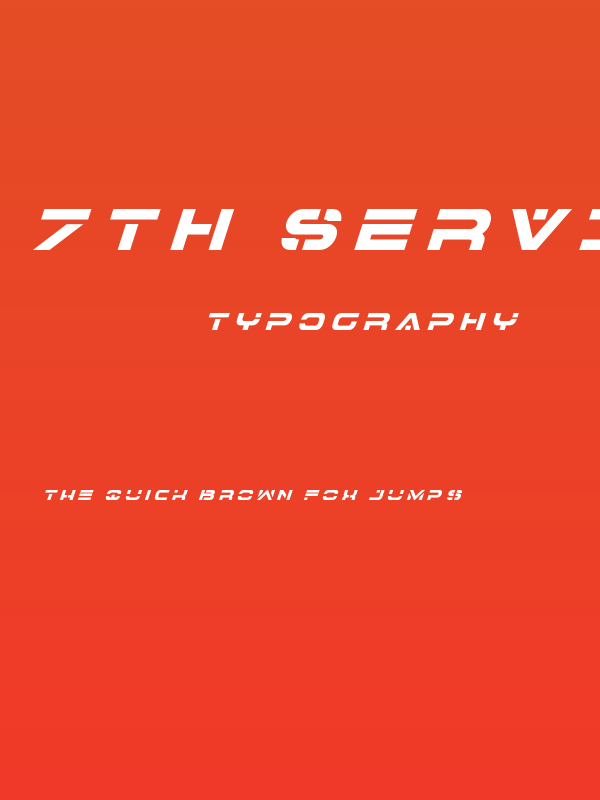 7th Service Title Italic Poster