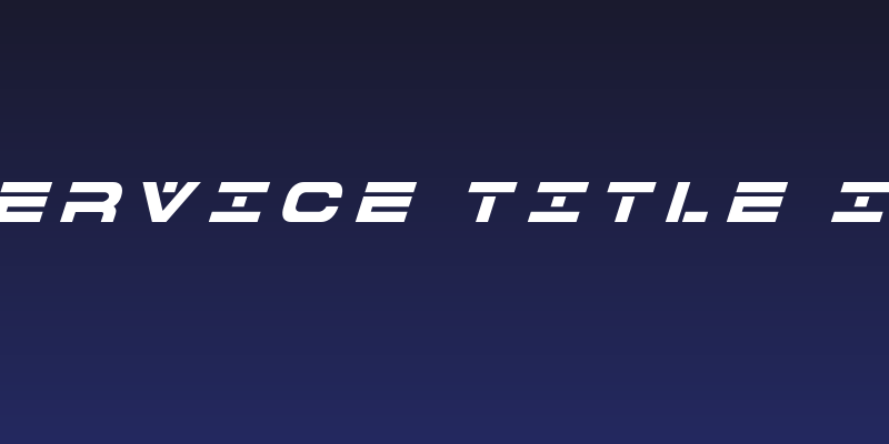 7th Service Title Italic Social Header