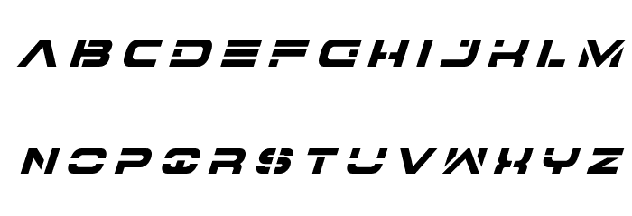 7th Service Title Italic Font LOWERCASE
