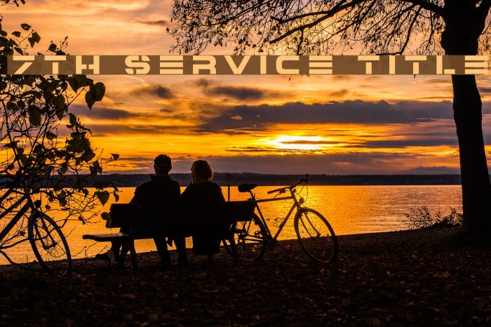 7th Service Title Font examples