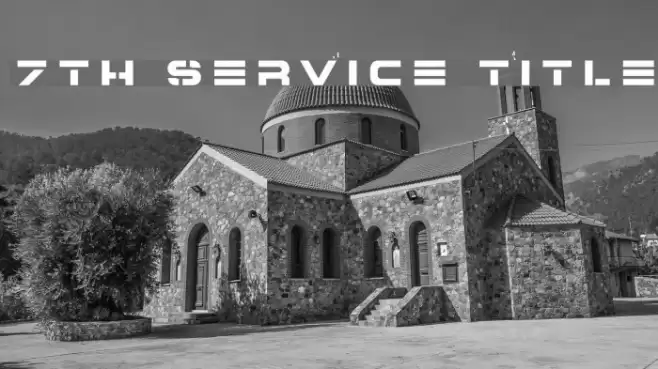 7th Service Title Font examples