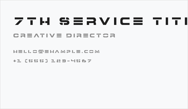 7th Service Title Business Card