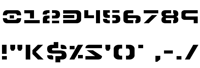 7th Service Font OTHER CHARS