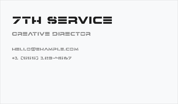 7th Service Business Card