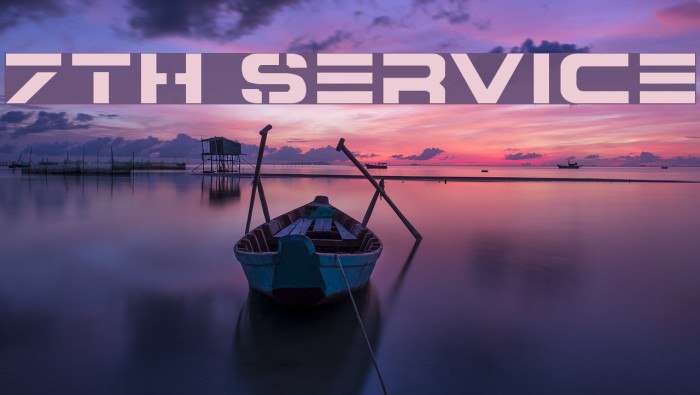 7th Service Шрифта examples