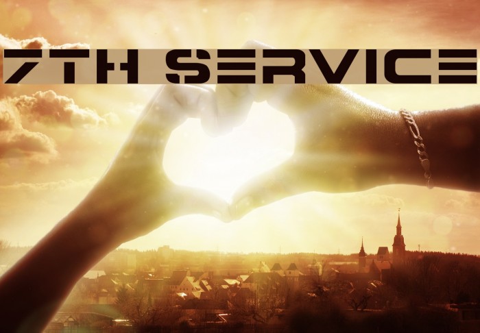 7th Service Шрифта examples