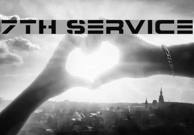 7th Service Шрифта examples