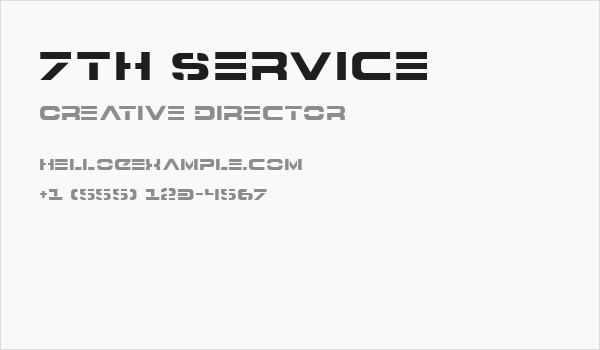 7th Service Business Card