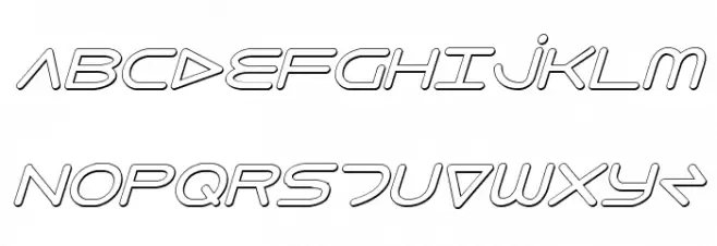 8th Element 3D Italic Шрифта ВЕРХНИЙ