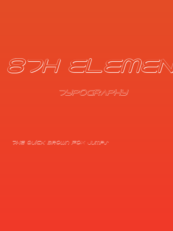 8th Element 3D Italic Poster