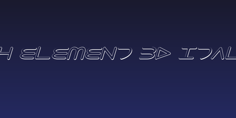 8th Element 3D Italic Social Header