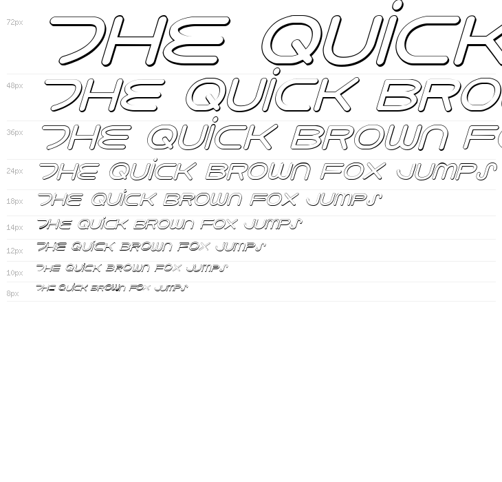 8th Element 3D Italic Waterfall