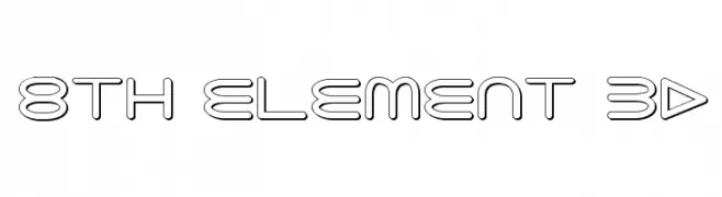 8th Element 3D  フリーフォントのダウンロード
