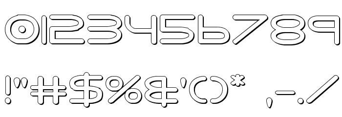 8th Element 3D Font OTHER CHARS