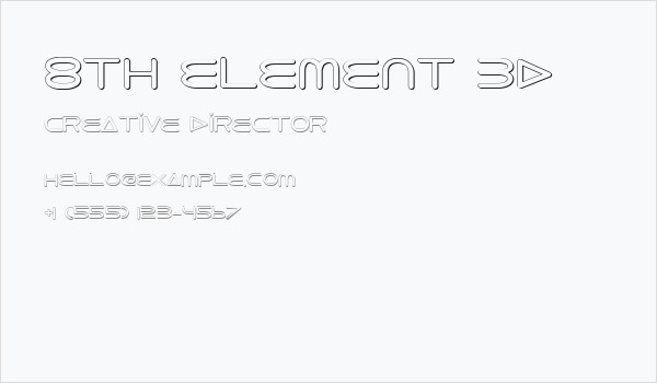 8th Element 3D Business Card