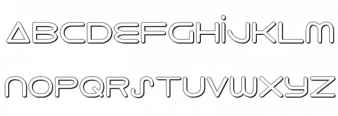 8th Element 3D Schriftart Kleinbuchstaben