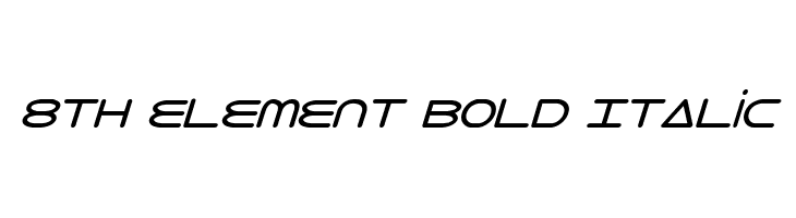 8th Element Bold Italic Font