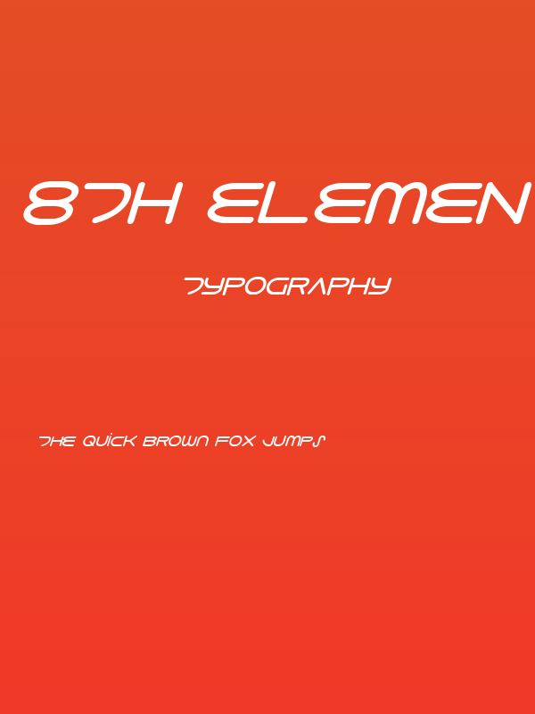 8th Element Bold Italic Poster