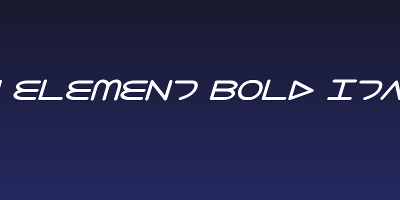 8th Element Bold Italic Social Header