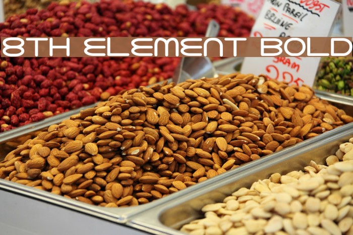 8th Element Bold Font examples