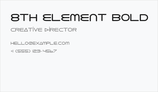 8th Element Bold Business Card