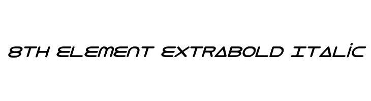 8th Element ExtraBold Italic Font
