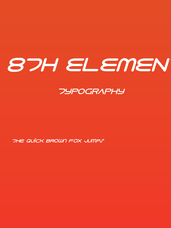8th Element ExtraBold Italic Poster