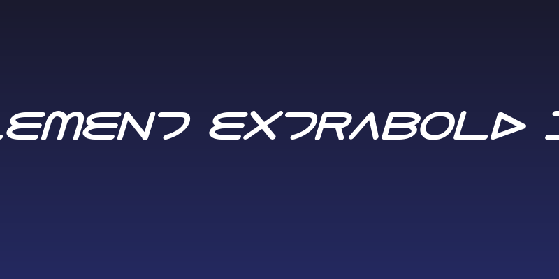 8th Element ExtraBold Italic Social Header