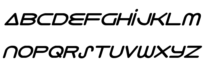 8th Element ExtraBold Italic Font LOWERCASE