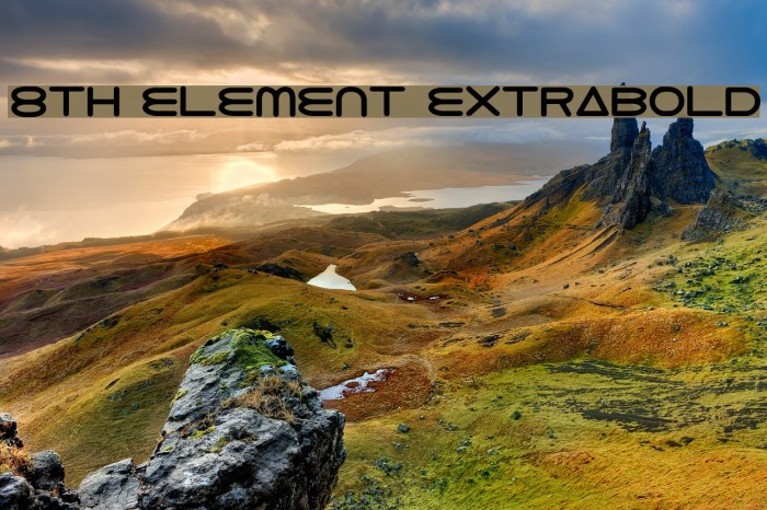 8th Element ExtraBold Font examples