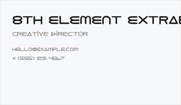 8th Element ExtraBold Business Card
