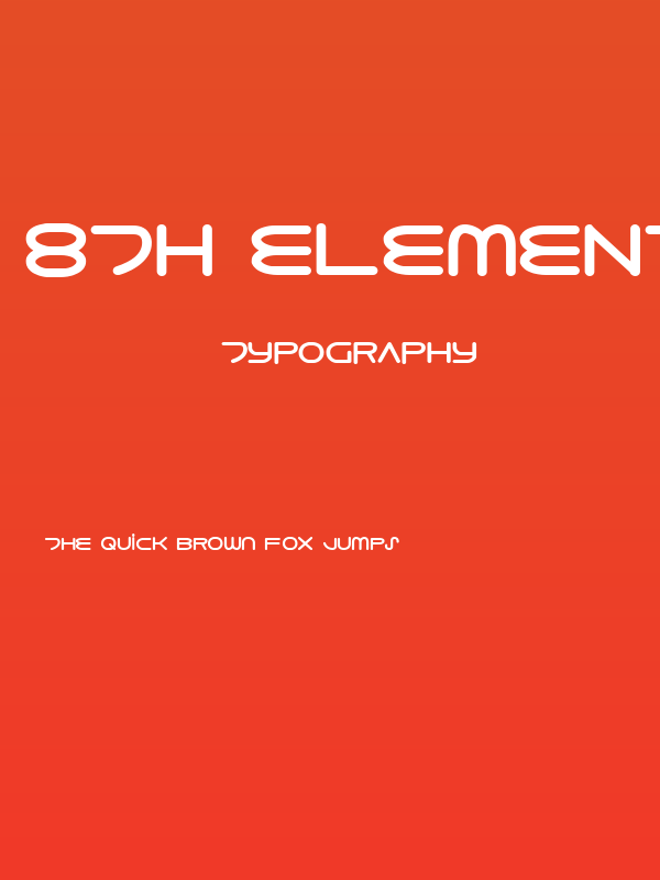 8th Element ExtraBold Poster