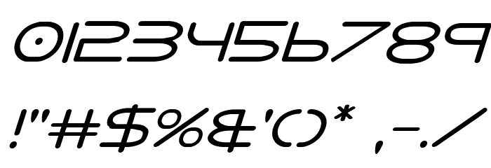 8th Element Italic Font OTHER CHARS