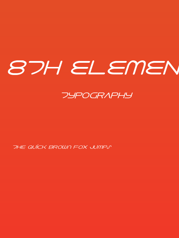 8th Element Italic Poster