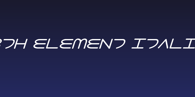 8th Element Italic Social Header