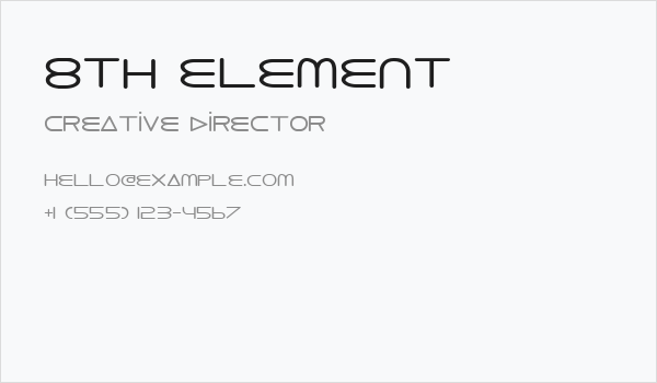 8th Element Business Card