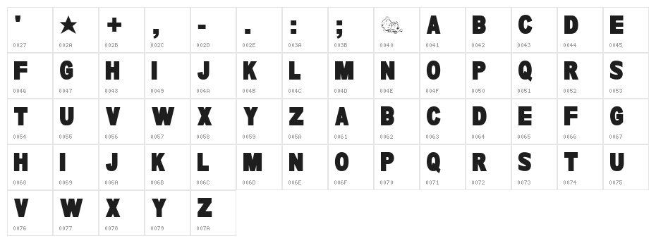 *TINTIN* Character Map