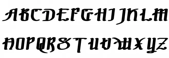 !The Black Bloc Bold Italic フォント 大文字