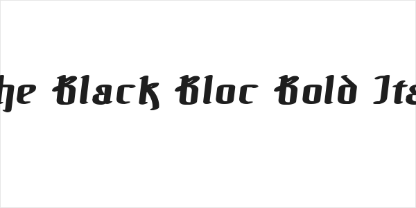 !The Black Bloc Bold Italic Logo