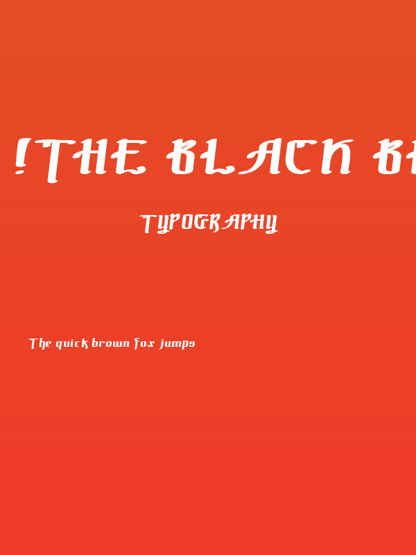 !The Black Bloc Bold Italic Poster