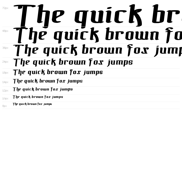!The Black Bloc Bold Italic Waterfall