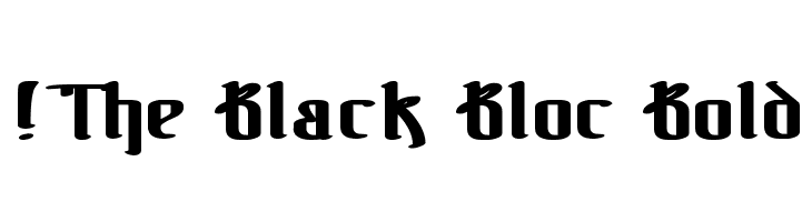 !The Black Bloc Bold फ़ॉन्ट