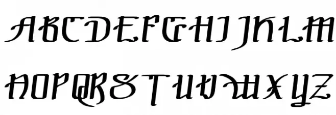 !The Black Bloc Italic Caratteri MAIUSCOLE