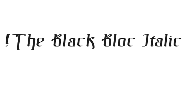 !The Black Bloc Italic Logo